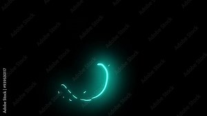 vfx element, glow effects, glow lines, anime neon elements, cartoon effect green screen Stock Video