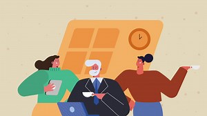 Boss and secretary workers animation | Premium Stock Video Footage