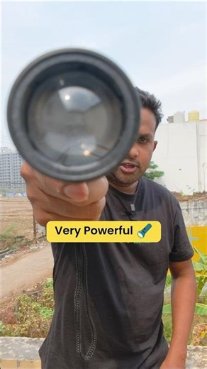 200W Powerful Rechargeable Torch 🔦 | Long Range Metal Flashlight Review #shorts