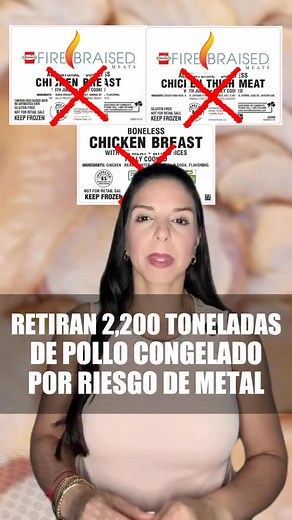 ¡Cuidado con el pollo congelado que tengas en casa! Retiran 2.200 toneladas de pollo congelado por riesgo de metal de la marca Hormel Foods.🍗 Dale like y comparte esta información. Más noticias @sosnewsusa | SOS News