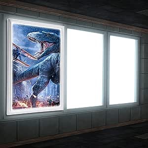 24" x 36" LED Backlit Poster Outer Frame Movie Poster Frame Art Picture Light Box Advertising Display Frame Movie Poster Light Box Home Theater Wall Mounted for Movie Poster Advertising Display