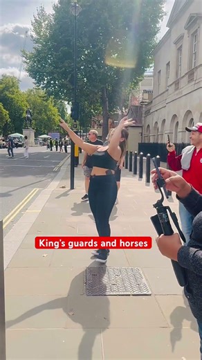 Part 1 A lady was dancing at the front of Horse Guards #viral #trending #horseguardsparade