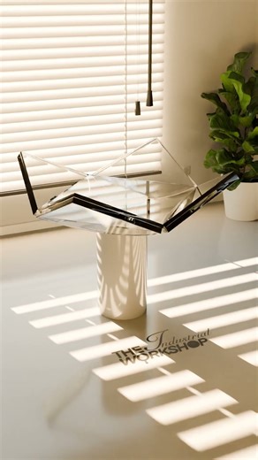 Expandable Table Converts from Circle to Square. Second Edition, Glass Top.