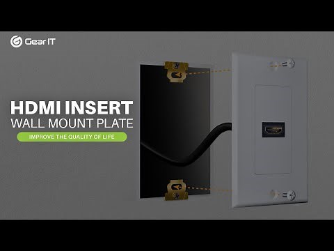 GEARit HDMI Wall Plate Outlet, Single Gang for Wall Outlet, Wall Plate, HDMI Jack, HDMI Insert