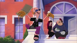 Watch 'Free eats at the dorma. Pizza! Double cheesa!' | An Extremely Goofy Movie Clip