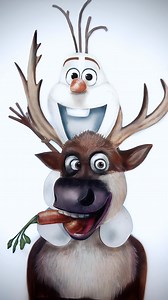 6.5K views · 976 reactions | sven & olaf ☃️龜 #frozen #frozenmakeup #olaf #sven | bynatalija | Facebook