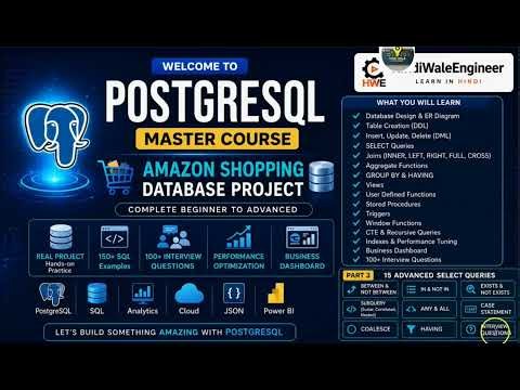 PostgreSQL Amazon Shopping Database Project | Part 3 | 15 Advanced SELECT Queries with Real Project