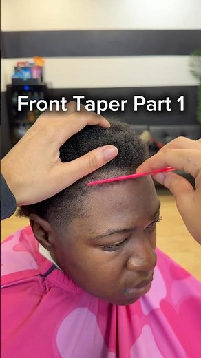 How To Line Up A Front Taper Part 1 💈 #barber #lineup #tutorial #hairline #viral