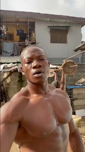 AFRICAN NATURAL SWEATY MUSCLE | outdoor training with simple homemade tools. #gym #fitness