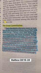 The Great Commission Mathew 28:16-20 #bibleverse #GreatCommission #Godisgood #biblestudy #TrustGod #FaithInAction #JesusIsLord #Amen | The Bible Verses