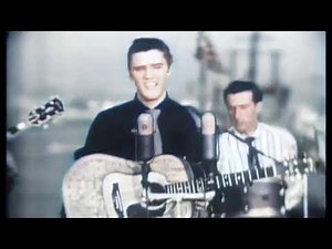 Elvis live 1956 USS Hancock ''blue suede shoes'' DES stereo and colour