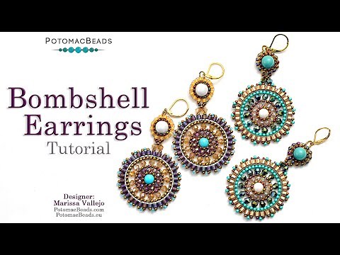 Bombshell Earrings - DIY Jewelry Making Tutorial by PotomacBeads
