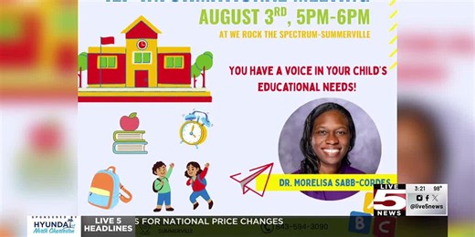 VIDEO: Individualized Education Plan program meeting on Aug. 3 in Summerville