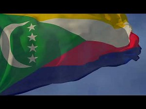 Comoros: Waving flag and national anthem