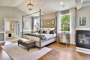 21 reactions · 12 shares | You'll fall in ❤️ LOVE ❤️ with the Owner's Retreat in our new Emory II model at Fort Washington Acres. Cathedral ceilings, a 3-sided gas fireplace, a sitting area with a coffee/wet bar, a luxury spa bath with freestanding tub and walk-thru shower, and last but not least...a closet with shelving and dressing area fit for a queen. Why would you ever want to leave your bedroom? | Caruso Homes | Facebook