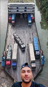 How Heavy Trucks Cross Rivers 🚛🚢 Smart Ferry System Explained#shorts ...