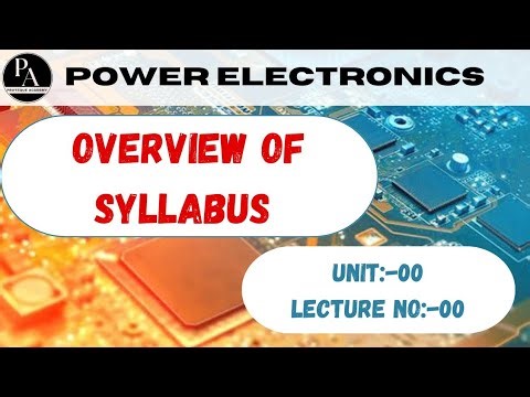 overview of syllabus||power electronics||btech 5th sem, EE||BEU #electrical #electronic