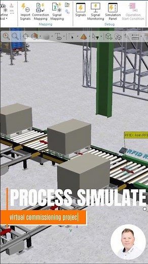 🚀 Process Simulate 2512 — Smart RFID Routing, Conveyor Logic & Virtual Commissioning UI! 🤖📦