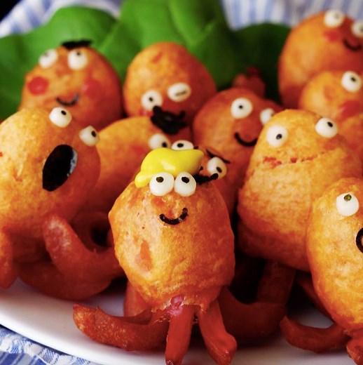 68M views · 1M shares | Mini Octopus Corn Dogs Full recipe:...