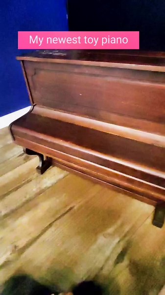 Rare Vintage Labrousse French Toy Piano with Real Strings