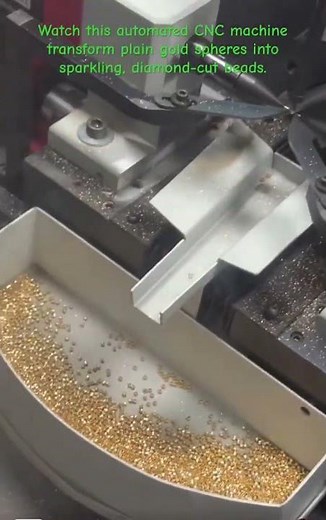 Gold Bead Faceting Machine #goldprocessing #beadmaking #precisionmachining #goldsmith