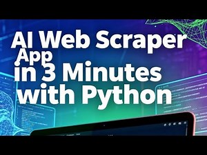 I create a AI WEB scraper app in 3 minutes by python
