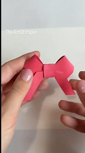 94K views · 13K reactions | Cut and fold and make a beautiful paper bow ❤️ #bow #fun #origami #cuttingcraft #handmadediy #childhandicraft #parentchildhandmade #igreach #reelsinstagram #instagrowth #crafts #explore #easydiy #papercrafts #handmadeorigami #theartofpaper | The Art Of Paper | Facebook