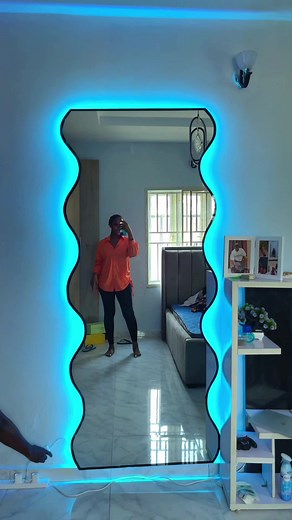 Unique Abstract Mirrors with Customizable Lighting for Home Decor