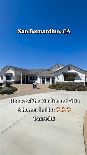 Ashley Hernandez Realtor on Instagram: "✨ Welcome to this stunning single-story estate in the new Verdemont Ranch community of San Bernardino! 🏡 A rare opportunity — three homes on one full acre of land! The main residence features 3,200 sq. ft. of elegant living space, a 500 sq. ft. attached ADU, and a detached 1,000 sq. ft. ADU offering 2 bedrooms and 2 bathrooms — ideal for parents, adult children, guests, or rental income. 🌿 Call/text or send me a message for more info ⬇️ 📲 Ashley Hernand
