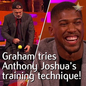 417K views · 3.9K reactions | Tom Hanks is in the firing line when Graham tries Anthony Joshua's training technique! | The Graham Norton Show | Facebook