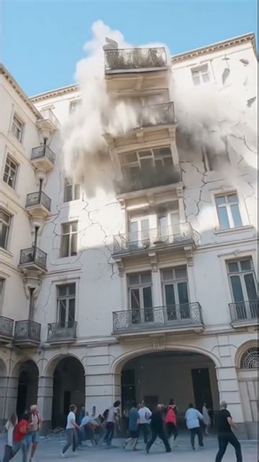 Earthquake Destroys Residential Block | AI Demolish