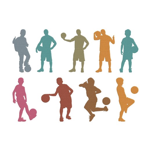 Playing Football Embroidery Design, Children Sport Silhouette Machine Embroidery File, 9 Design, 7 Size, Instant Download - Etsy Canada