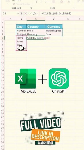 ChatGpt and Excel #chatgpt #excel