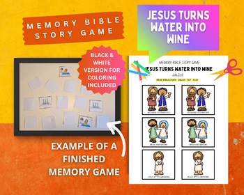 Jesus Turns Water into Wine Memory Game | John 2 Bible Story | Wedding at Cana |