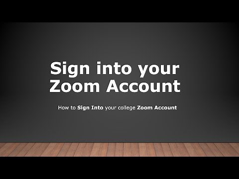 Sign Into your college Zoom Account