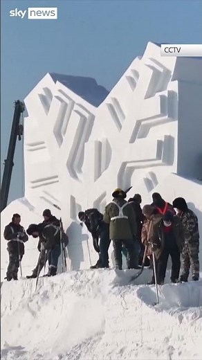 China's giant snow sculptures