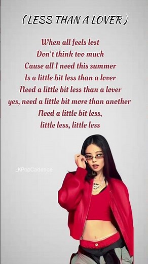 JENNIE - little less than a lover (lyrics)