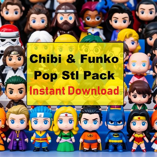 Chibi & Funko Pop Figure STL Pack – 3D Printing Files | Instant Download | Lifetime Access | Weekly Updates No Limits Stl Bundle - Etsy