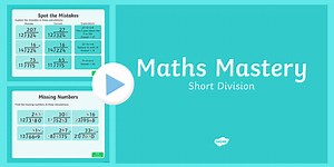 Year 6 Calculation Short Division Maths Mastery PowerPoint