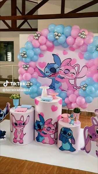 Chá Revelação Stitch & Angel: Ideias e Decoração Para Festa
