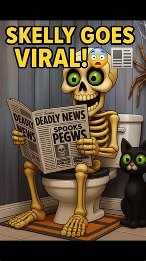Skelly on the Toilet! 😂 Skeleton Comic Strip Ever | Funny Animation 2025 | goofyverse #shorts