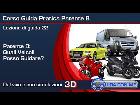 Patente B. Domande esame pratico: che veicoli posso guidare con la patente B? - Lezione guida - 22