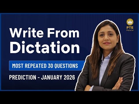 Write From Dictation | Prediction Questions | January 2026| PTE Listening | PTE with Tejal