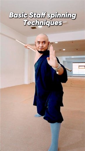 Shaolin Basic Staff Spinning Tutorial | #martialarts #kungfu #shaolin #shaolinkungfu #shaolinmonks