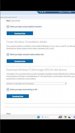 Windows 11 Free Download (Official ISO) 🔥 | Quick Step-by-Step Tutorial #Shorts #windows11
