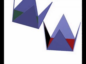 3D Geometry: Antiprism Unfolding into Two Pyramids