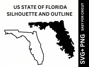 US Florida State Outline SVG for Cricut - United States Premium Silhouette Design - Etsy Ireland