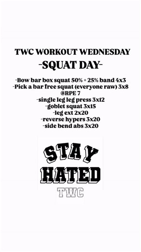 Trigger Warning Conjugate™ | #TWCWORKOUTWEDNESDAY Send this to a buddy who struggles with what to do with their squat training. | Instagram