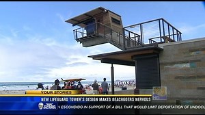 New lifeguard tower's design makes beachgoers nervous