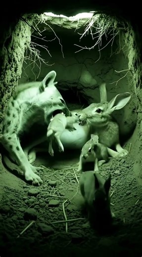 Mother Rabbit and Babies Bonding in Burrow #cute #animals #heartwarming #wildlife #rabbit